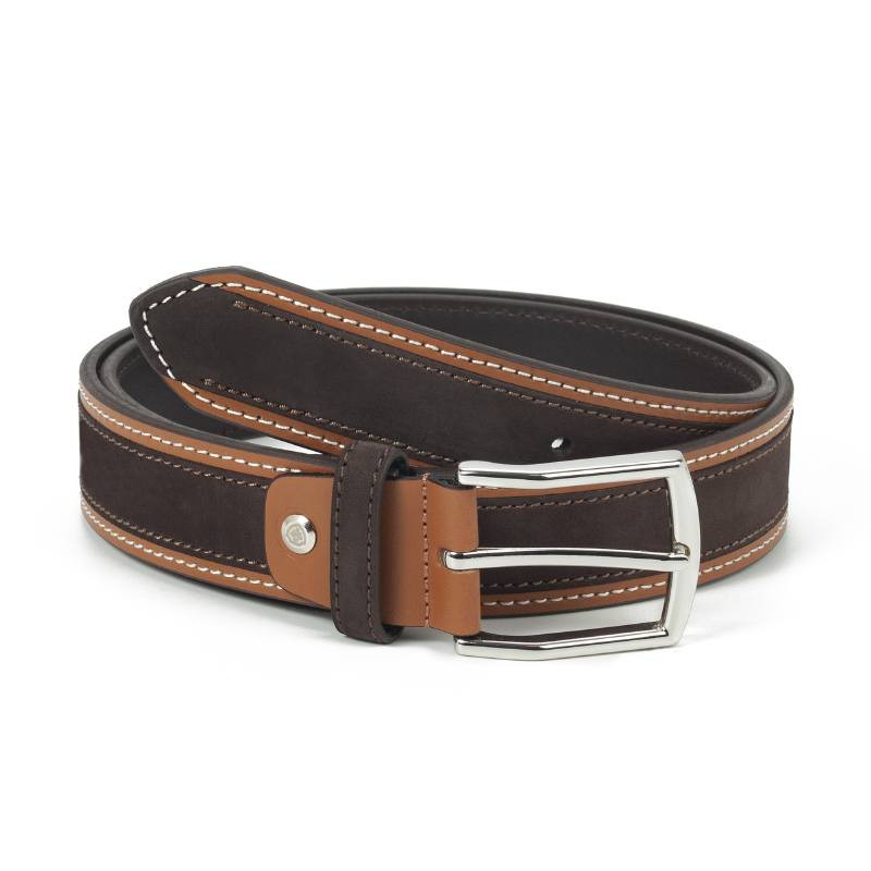 brown suede belt B-SUSEX-MARRON