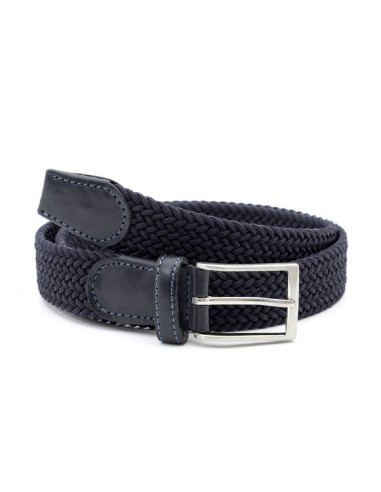 blue elastic belt B-TREHAN-NAVY