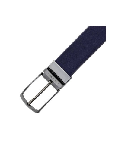 Blue suede belt