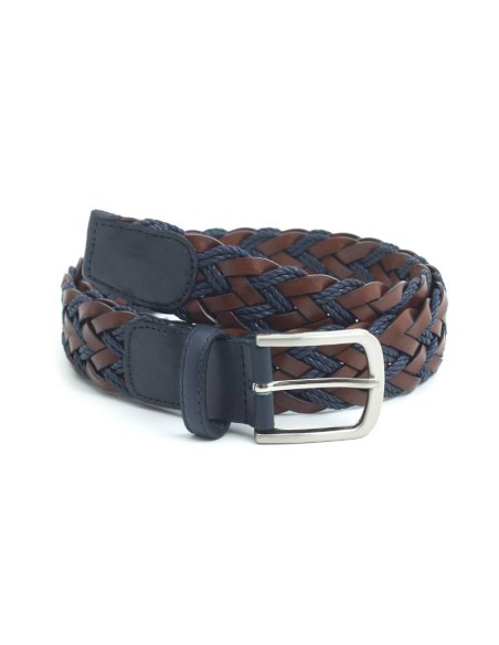 blue braided belt B-TROMEN-AZUL