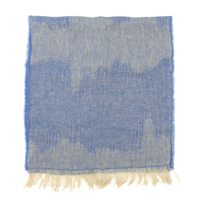 Foulard pour femme lisse bleu BUF-1408-BLUE