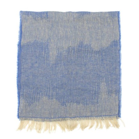 Foulard pour femme lisse bleu BUF-1408-BLUE