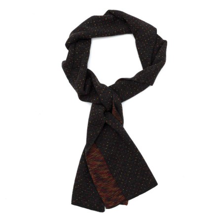 black solid color men's scarf BUF-MARSELLA-BLACK