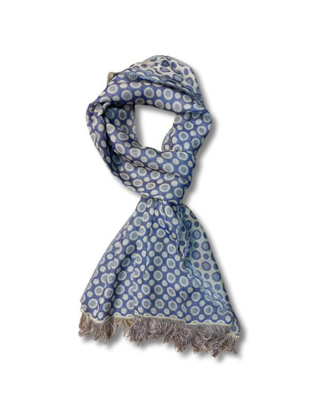 Foulard para mujer estampado bordado color azul BUF-PARSMEN-NAVY