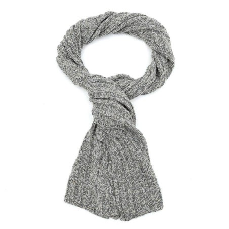 grey solid color men's scarf BUF-PRAGA-GRIS