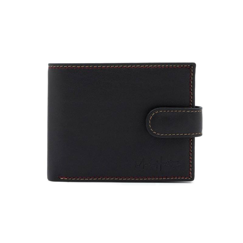 black leather wallet AC-SENA-425-NEGRO