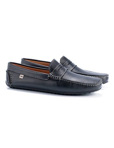 black leather moccasin BURDOR-NEGRO