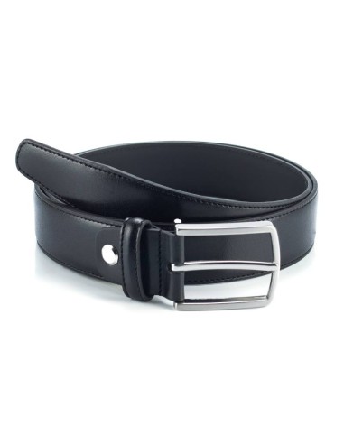 black leather belt B-VALIN-BLACK