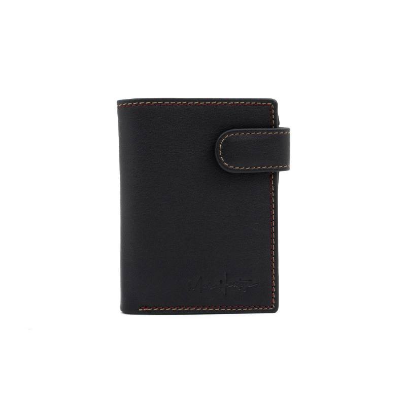 black leather wallet AC-SENA-565-NEGRO