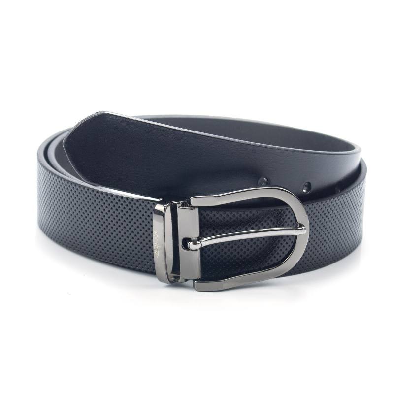 black leather belt B-VAPIMAN-NEGRO