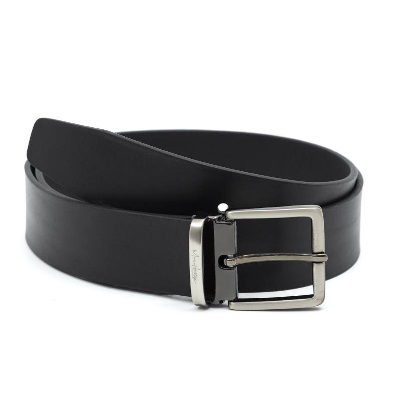 Ceinture en cuir noir B-VARMEN-NEGRO