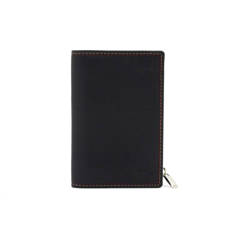 black leather wallet AC-SENA-803-NEGRO