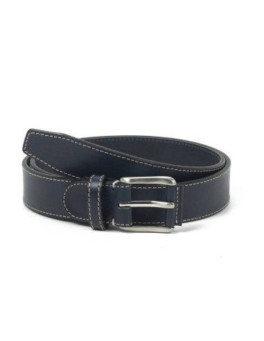 Ceinture en cuir bleu B-VIRISORT-MARINO