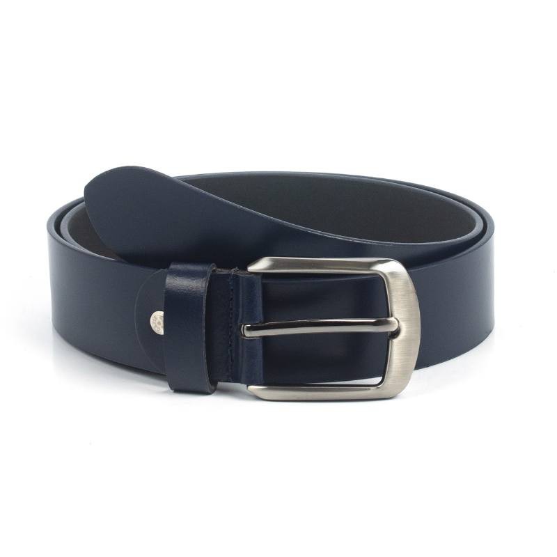 blue leather belt B-VOLTMEN-NAVY