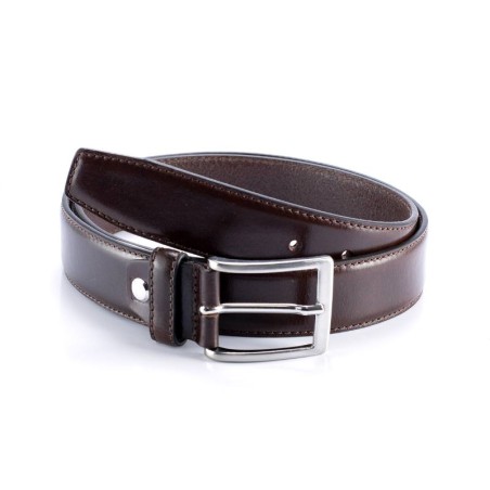 brown leather belt B-VOMEN-MARRON