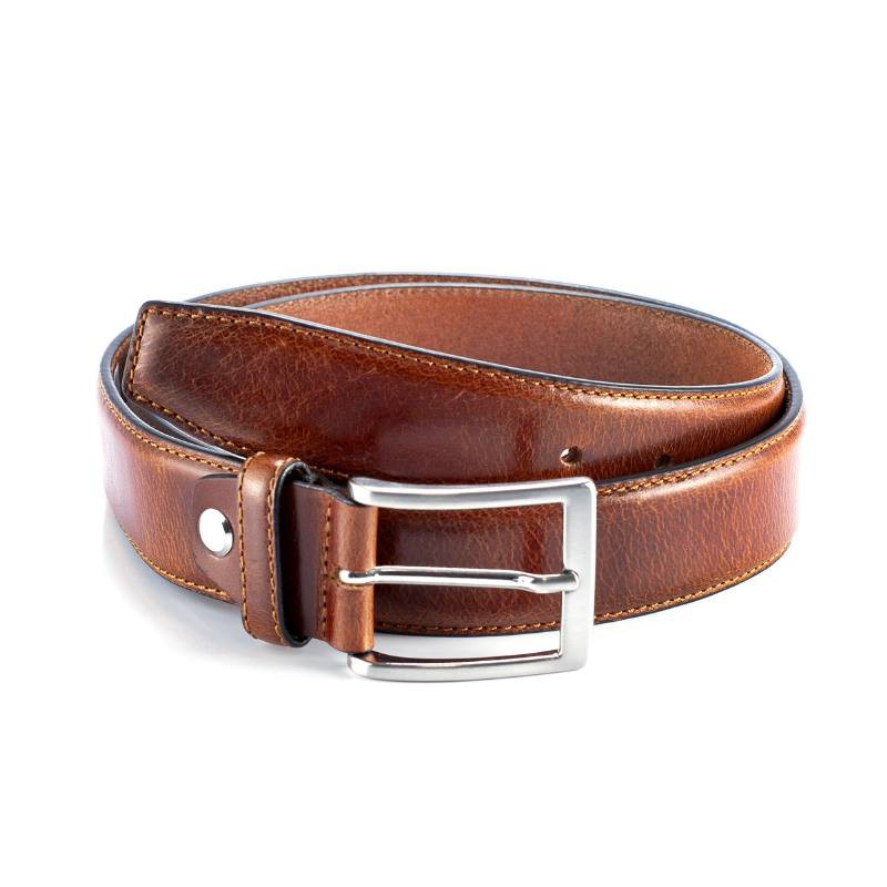 brown leather belt B-VORIS-COGNAC