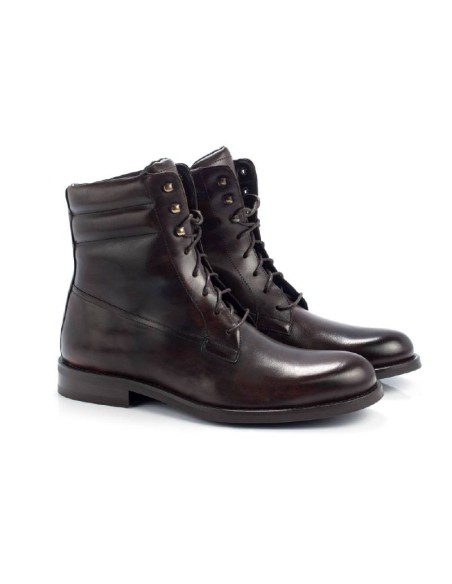 Bottine en cuir marron CALERMAN-MARRON