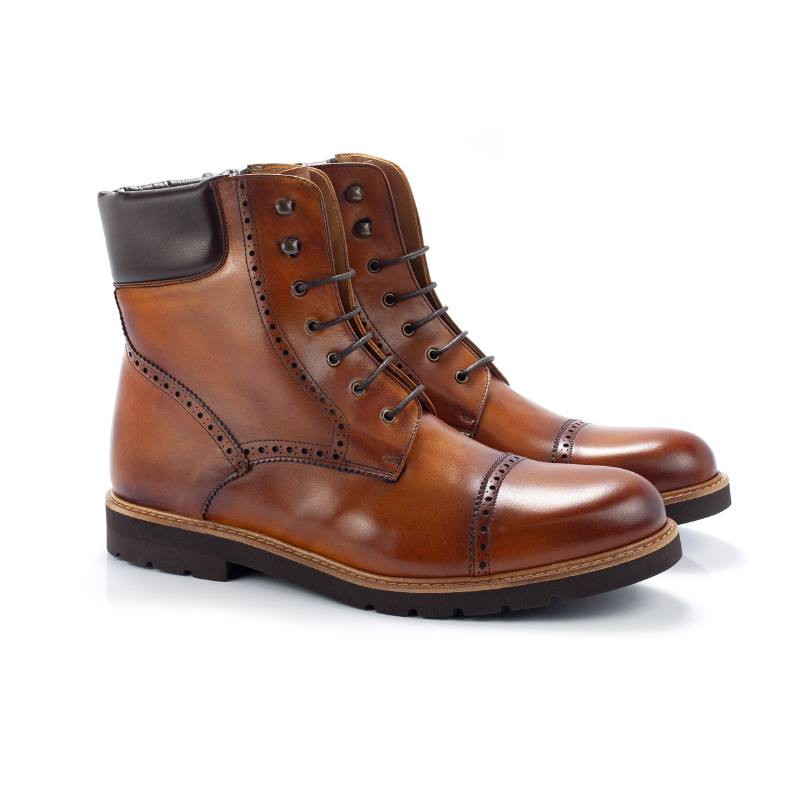 light brown leather boots CARMAN-CUERO