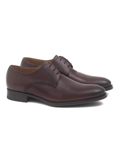 brown leather derby shoes CHAMONIX-MARRON