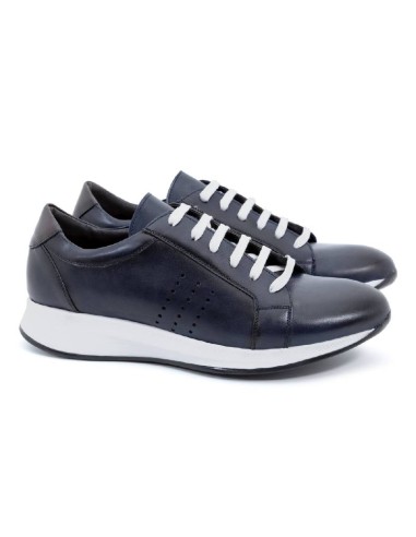 blue leather sneakers CLETO-AZUL