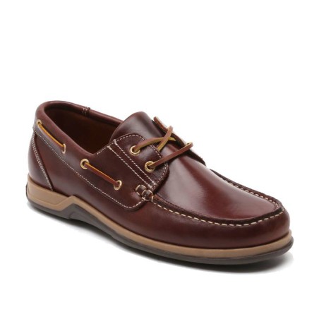 Nautique en cuir marron COLVIN-COGNAC