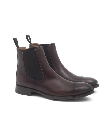 bottines chelsea en cuir marron CR-22054-MARRON