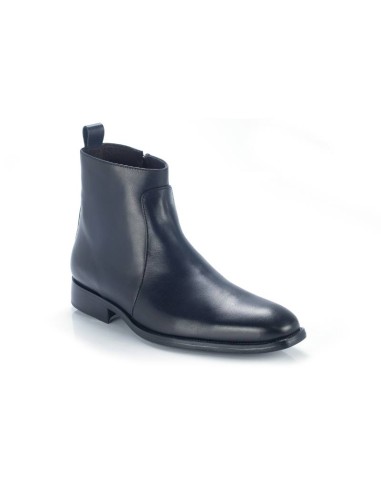 blue leather boots CR-22061-MARINO