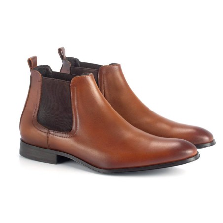 light brown leather chelsea boots CR-22094-CUERO