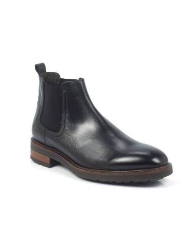 black leather chelsea boots CR-22098-NEGRO