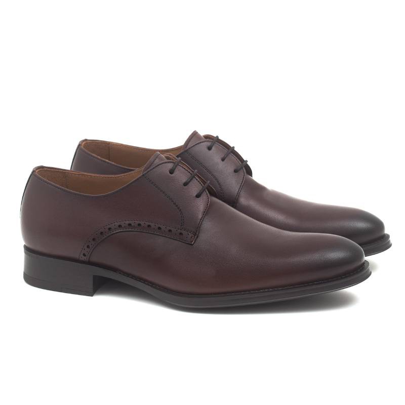 Derby en cuir marron CR-22163-MARRON