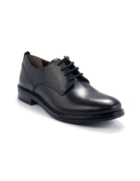 black leather derby shoes CR-22174-NEGRO