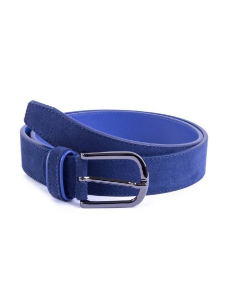 blue suede belt B-SONEMAN-MARINO