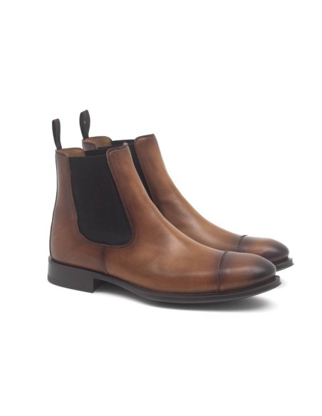 brown leather chelsea boots COMANELO-CASTAGNA