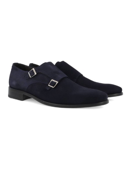 blue suede monkstrap SERELMAN-MARINO