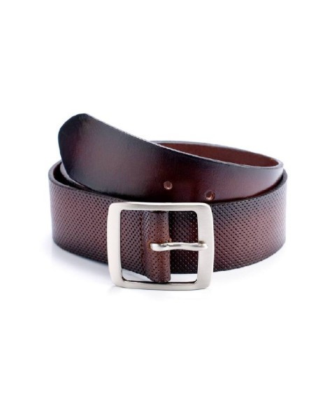 brown leather belt B-VANITAGEN-CASTAGNA