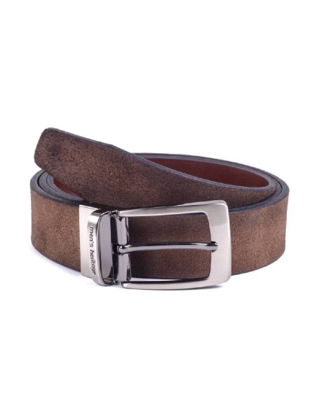 brown suede belt B-SONEMAN-MARRON