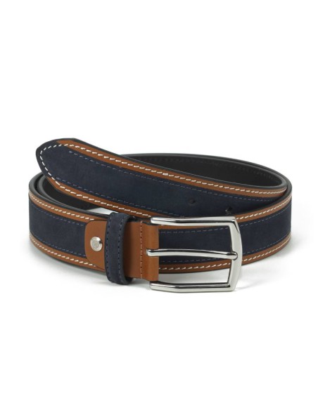 blue leather belt B-NOLISEN-AZUL