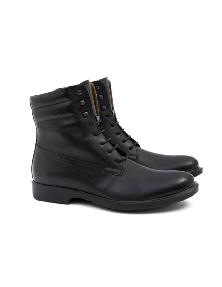 black leather boots CR-24709-NEGRO