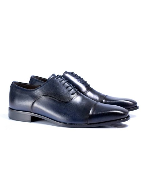 Oxford en cuir bleu CR-22243-MARINO