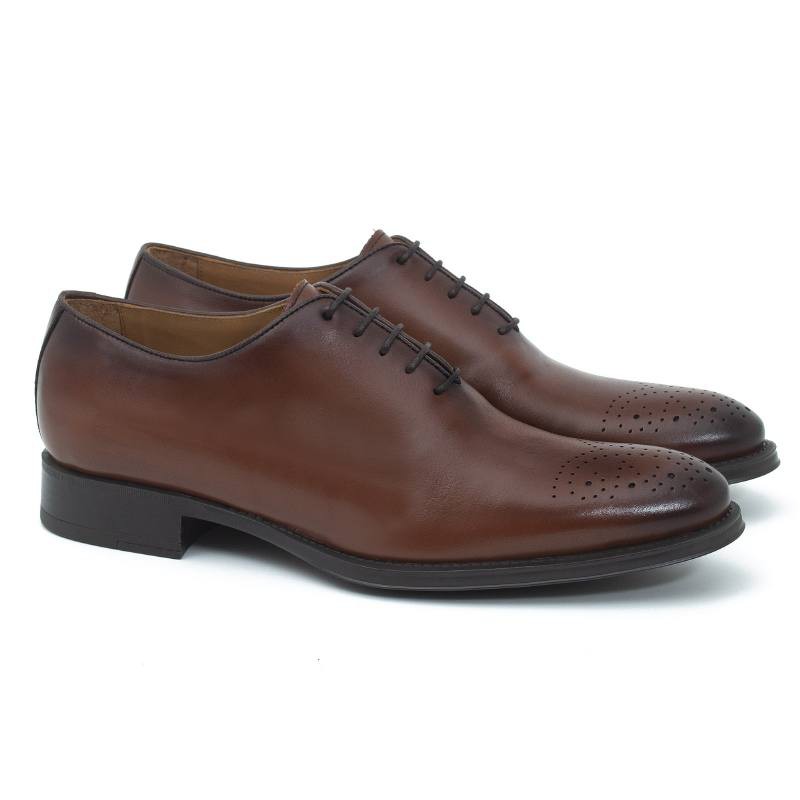 light brown leather oxford shoes CR-22251-CUERO