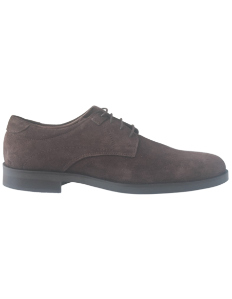 brown suede derby shoes BESETIA-BROWN