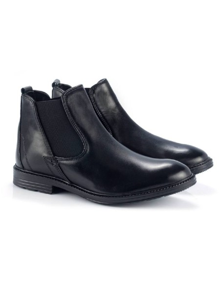 black leather chelsea boots TROKMAN-BLACK