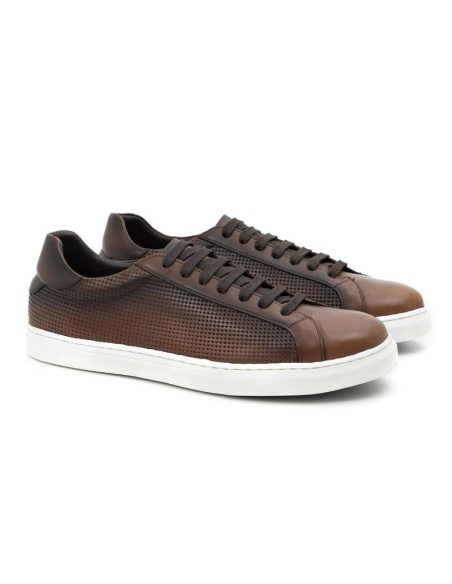 light brown leather sneakers CR-22268-CUERO