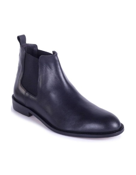 bottines chelsea en cuir noir TALMEN-BLACK