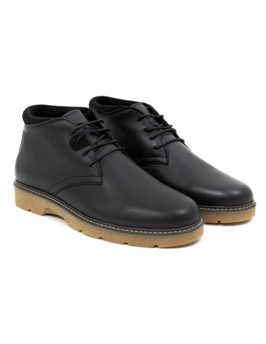 Bottine en cuir noir PAULOMENS-BLACK