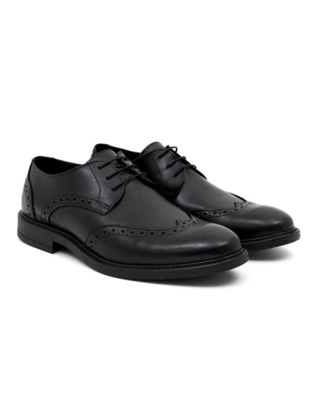 black leather derby shoes POLERO-NEGRO