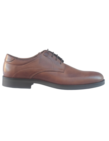 light brown leather derby shoes BATIOR-CUERO