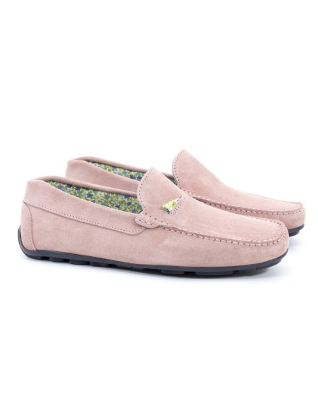 pink suede moccasin CR-23002-ROSA