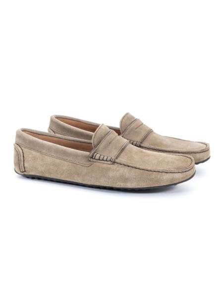 beige suede moccasin CR-23004-CORDA