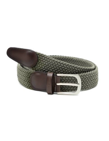 green braided belt B-TREJOR-VERDE